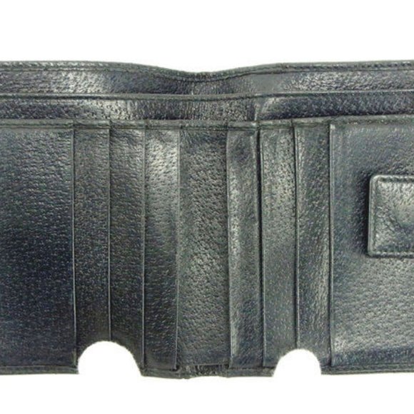 Gucci Wallet Purse Folding wallet Black Woman Authentic Used Y4905 - Picture 6 of 6